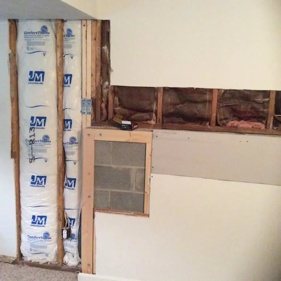 Wall insulation replacement during Structural Drying in Homewood